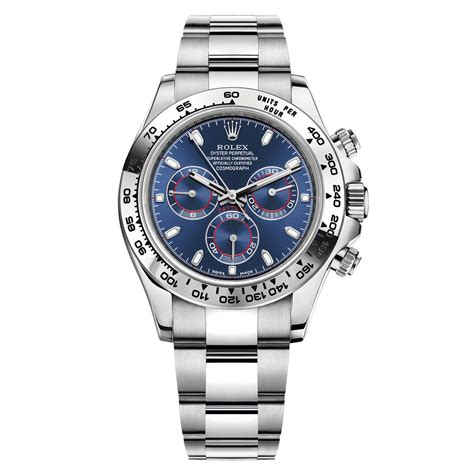 rolex white gold daytona blue dial|rolex cosmograph daytona white gold.